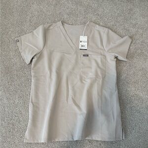 Figs Scrub Top - Bone